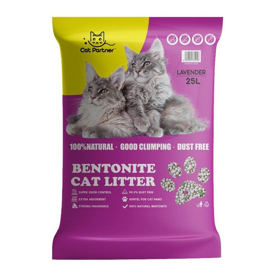 Arena Aglomerante Gato Cat Partner 20kg Lavanda Con Regalo