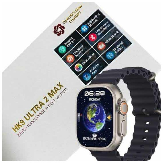 Smart Watch 2024 Hk9 Ultra 2 Max 2.02 Amoled 49 Mm Chatgpt