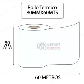 Rollo Térmico 80x60 Caja X 60 Unidades Para Pos-fabricantes