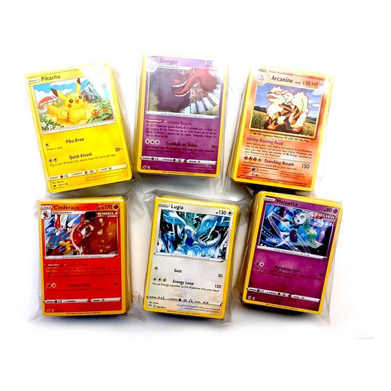 Pack 100 Cartas Pokémon Lotes Originales