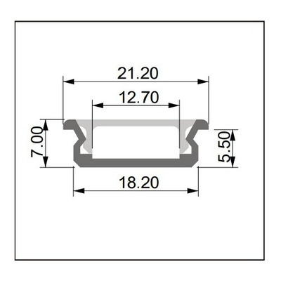 Perfil 1,20 M Led Tactil Dimer Cocina Bajo Alacena Vestidor 