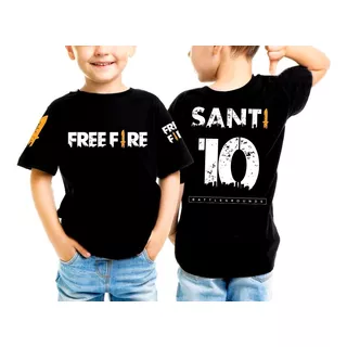 Nueva Playera Para Niños Fan Made Free Fire Personalizada