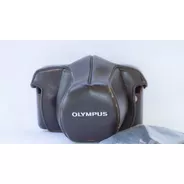 Estojo Para Câmera Olympus Om + Alça Original Couro Legítimo