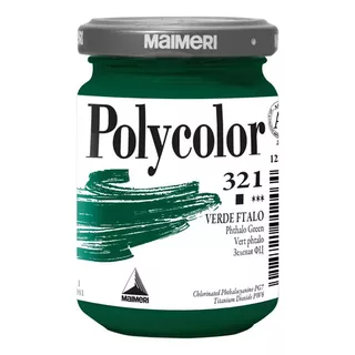 Tinta Acrílica Fosca Maimeri Polycolor 140ml Phthalo Green