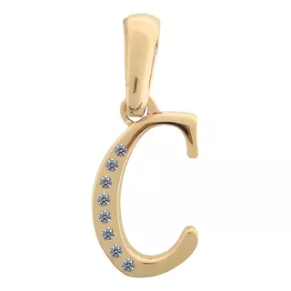 Dije Inicial Letra C Oro 14k Tamaño 2cm