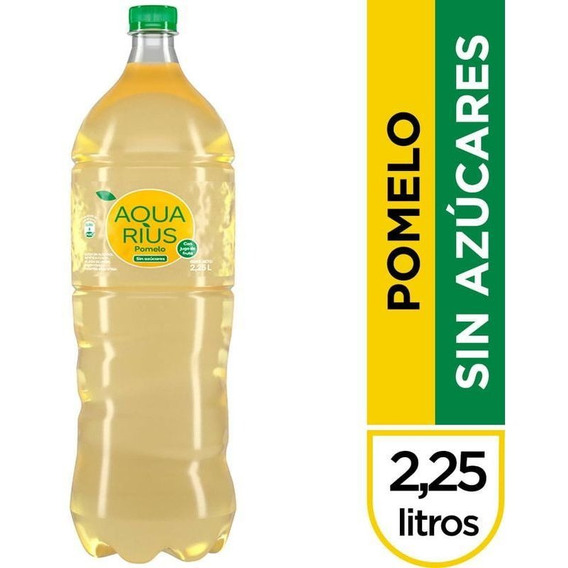 Agua Saborizada Aquarius Pomelo Sin Azúcares 2,25 Lts