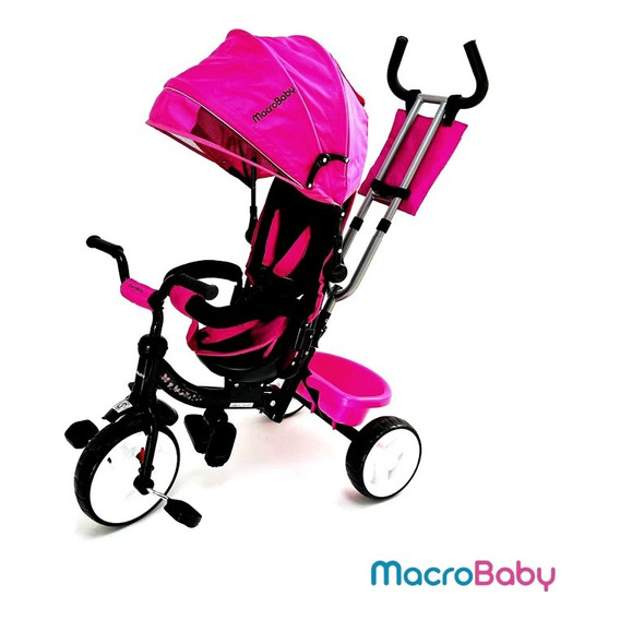 Triciclo Infantil De Lujo Gira 360 Ruedas De Goma Maciza