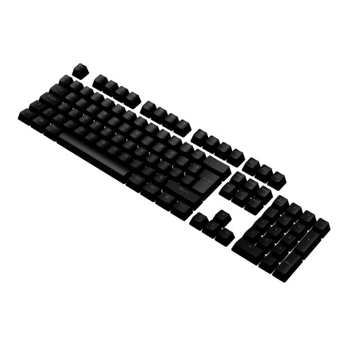 Kit 105 Keycaps Teclas Pbt Doble Iny Black Vsg Stardust Color del teclado Negro Idioma Español Latinoamérica