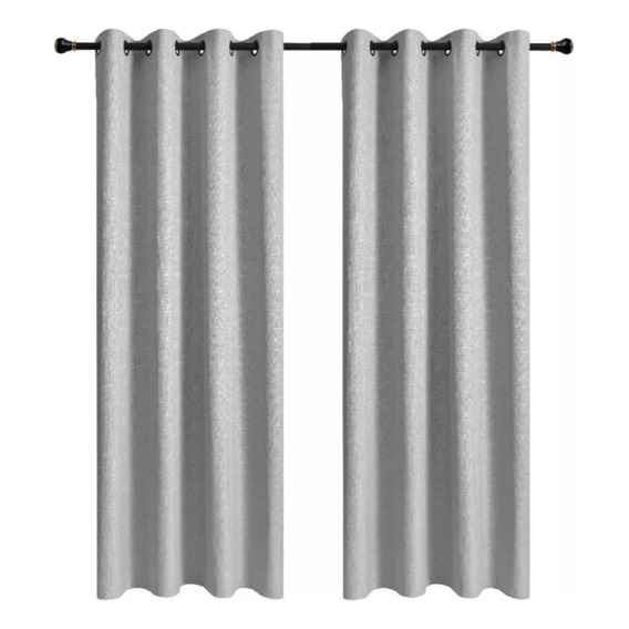 Cortinas 100% Blackout Térmica 2 Paños 140x230 Cm Terciopelo