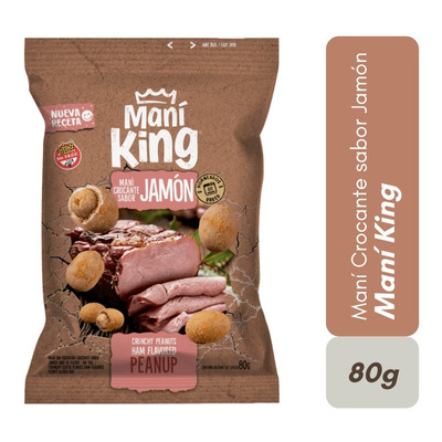 Mani Crocante Japones Sabor Jamon Mani King X 80g Sin Tacc