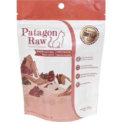 Snack natural para gatos Patagon Raw salmón austral