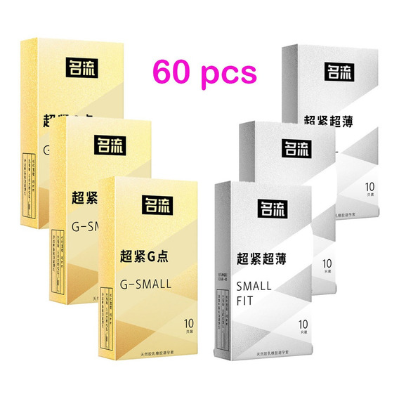 Kit 60 Condones Pequeños 45mm Textura Importada 3d