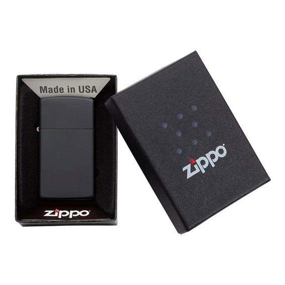 Encendedor Zippo Slim Negro Mate Mz1618