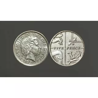 Moneda 5 Peniques Reino Unido 2012