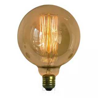Lâmpada Vintage Retrô Filamento De Carbono G125 110v 2200k Cor Da Luz Branco-quente