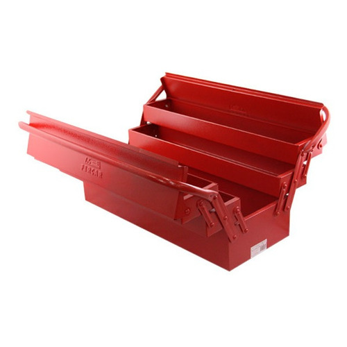 Caja de herramientas con 5 cajones, 50 cm, reforzada, roja - Ferc