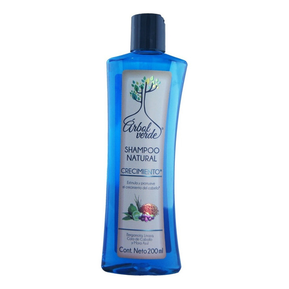  Shampoo Crecimiento De Cabello Árbol Verde 200ml Bergamota