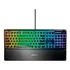 Teclado gamer SteelSeries QWERTY SteelSeries Whisper-Quiet Switch español color negro con luz RGB
