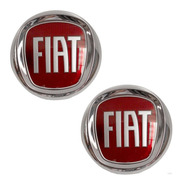 Kit Emblemas Fiat Vermelho Grade Mala Doblo Linea  Siena  