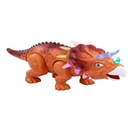 Dinosaurio Triceratops Con Movimiento Y Luces 40 X 17 Cm