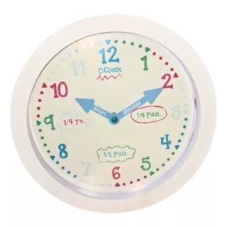 Relógio Analógico De Parede Colorido Design Infantil | 25cm