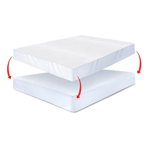 Cubre Colchón Protector Cama Antifluido Impermeable Doble