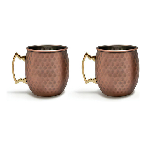 Copper Mug Set Acero Inoxidable Capa De Cobre Wayu