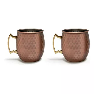 Copper Mug Set Acero Inoxidable Capa De Cobre Wayu