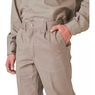Pantalon De Trabajo Seguridad Beige Marca Ombu Original  Ropa Hasta Talle 56