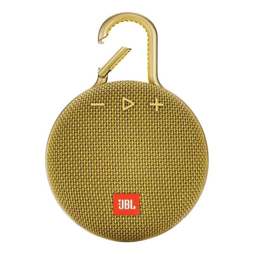 Parlante JBL Clip 3 portátil con bluetooth waterproof mustard yellow 