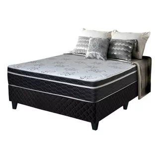 Sommier 2 Plazas Max Resorte Color Negro