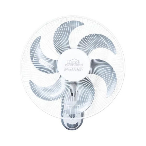 Ventilador Home Elements Pared Maxi Flow 18 Balinera Cantidad de aspas 6 Color de la estructura Blanco Diámetro 45 cm Material de las aspas Plástico