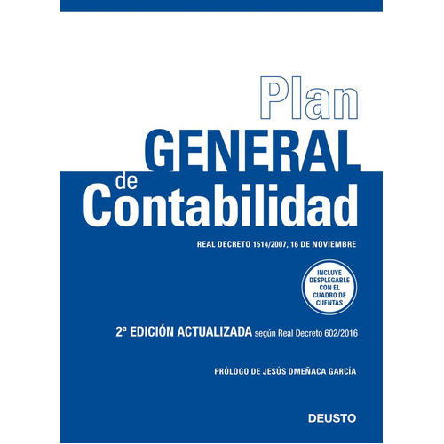 Plan General De Contabilidad, De Aa. Vv.. Editorial Deusto, Tapa Blanda En Español