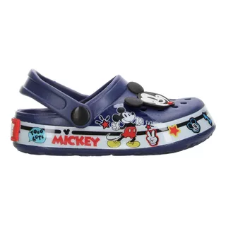 Sandalias Disney Crocs Azul Marino Diseño Mickey Mouse Niño 