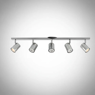 Spot Plafón Elviza 1748 Cilindro 5 Luces Gu10 Cr Moderno Cromado