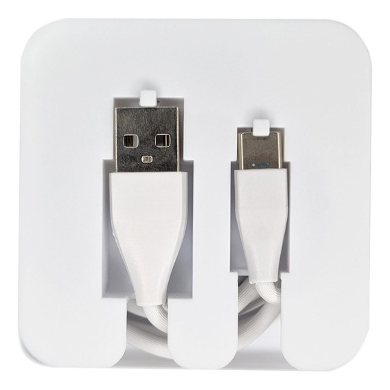 Cable De Datos Carga Usb Tipo C 1 Metro Goldtech Atrix ® Color Blanco