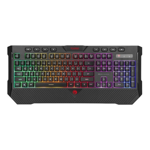 Teclado Gaming Marvo K656 Rgb Rainbow Color del teclado Negro