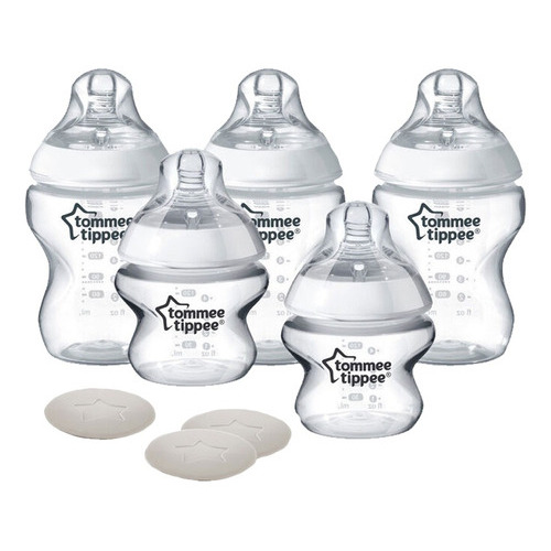 Set Biberones Recien Nacido Tommee Tippee Kit Mamilas Unisex Color Blanco transparente CLOSER TO NATURE