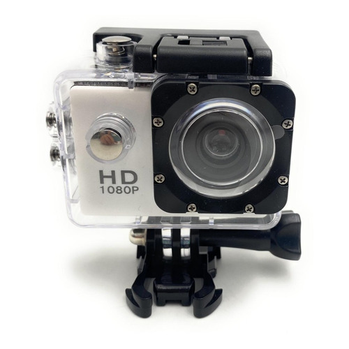 Camara Deportiva Contra Agua Full Hd 4k Action Cam Color Blanco