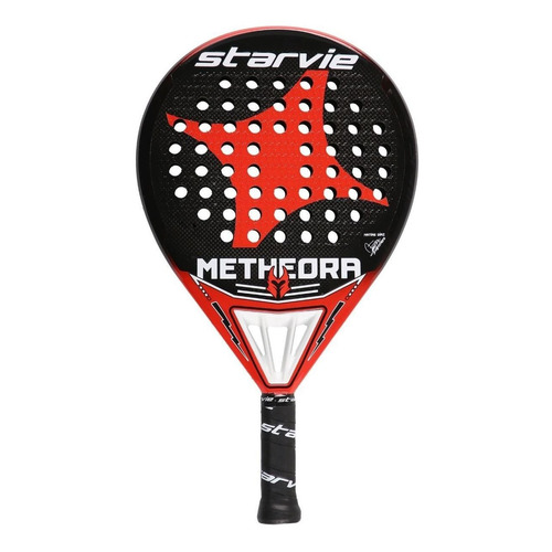 Raqueta de pádel  StarVie Metheora Warrior 2020 color negro/rojo/blanco