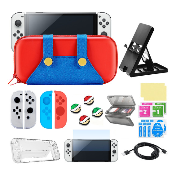 Funlab Funda Switch Estuche Para Nintendo Accesorios - Rojo