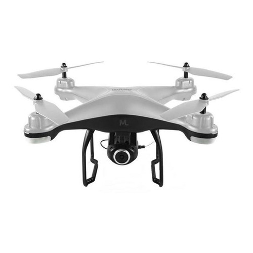 Drone Multilaser Fenix ES204 com câmera FullHD branco e preto 2 baterias