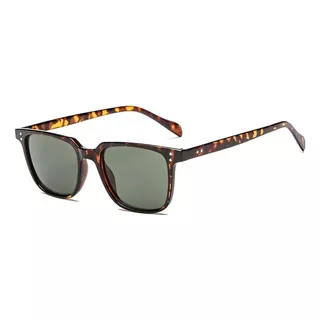 Óculos De Sol Armação Transparente Round Vintage Retro Rb  Cor Da Armação Preto Cor Da Lente Fumê Leopardo Desenho Quadrado