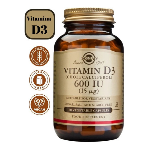 Vitamina D3 600 Ui (120 Caps) Solgar