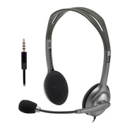 Auriculares Headset Logitech H111 Microfono Skype Miniplug 3.5mm Gtia Oficial