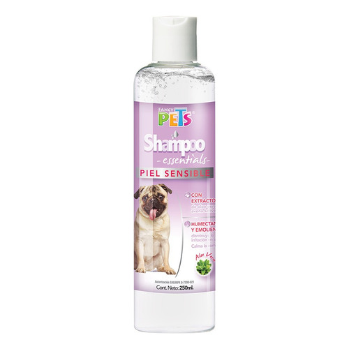 Shampoo Para Mascotas Essentials Piel Sensible 250 Ml  Fragancia Aloe vera
