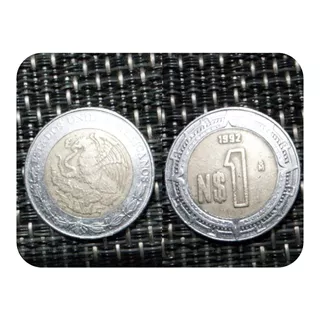 Moneda De 1 Nuevo Peso 1992 México Antigua Coleccionable
