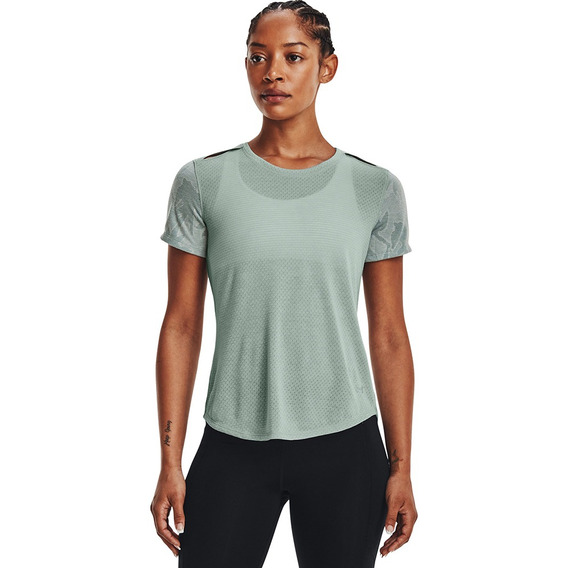 Remera Under Armour Streaker Snow Verde - 1373497-781