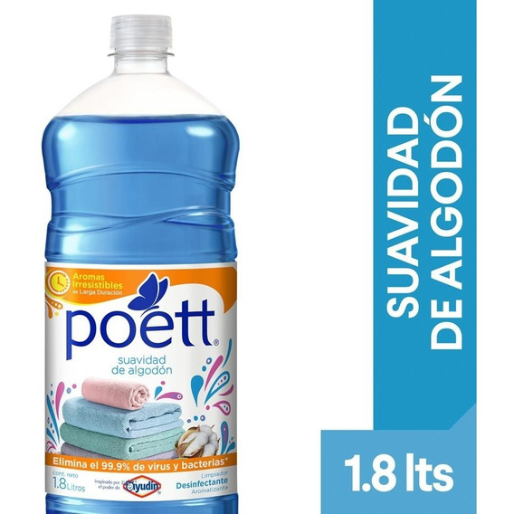 Desinfectante Liquido Poett Suavidad De Algodon X 1,8 Lt