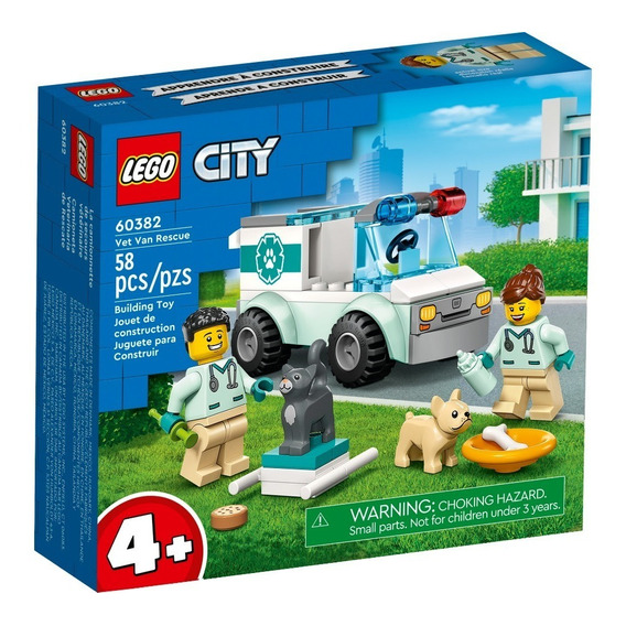 Lego® City - Furgoneta Veterinaria De Rescate (60382) Cantidad de piezas 58